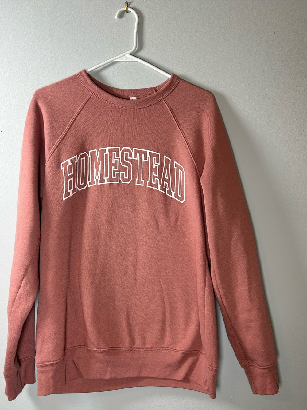 Bella + Canvas Boyfriend Crewneck Cozy Fleece Crewneck Sweatshirt M Rose SOFT